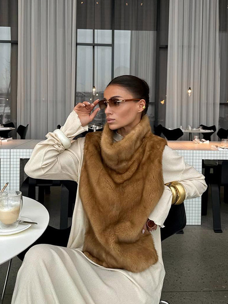 Soft Faux Fur Scarf for Women