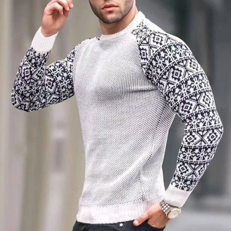 Men's Knitted Sweater Graphic Pattern Trendy Style