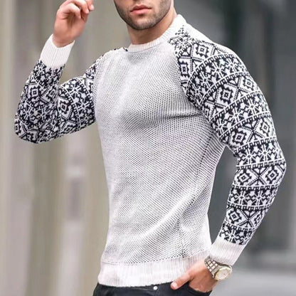 Men's Knitted Sweater Graphic Pattern Trendy Style