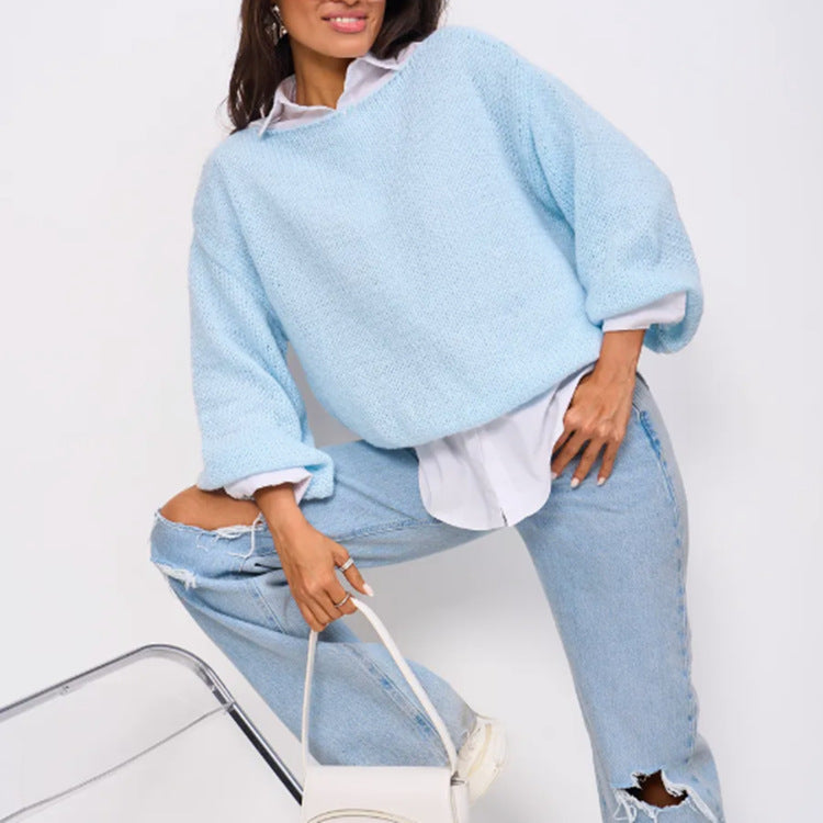 Women's Soft Off-Shoulder Sweater Trendy Plus Size