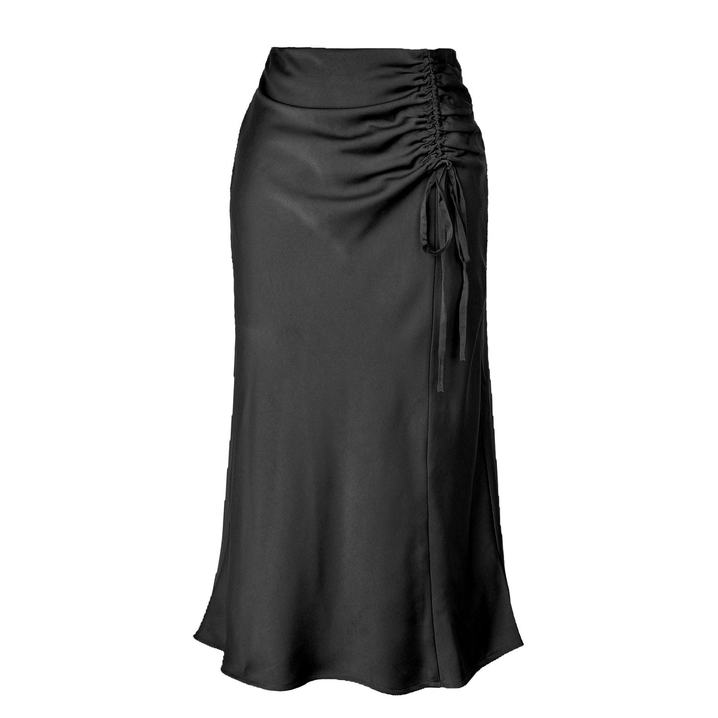 Damen Midirock Elegant Raffte Details
