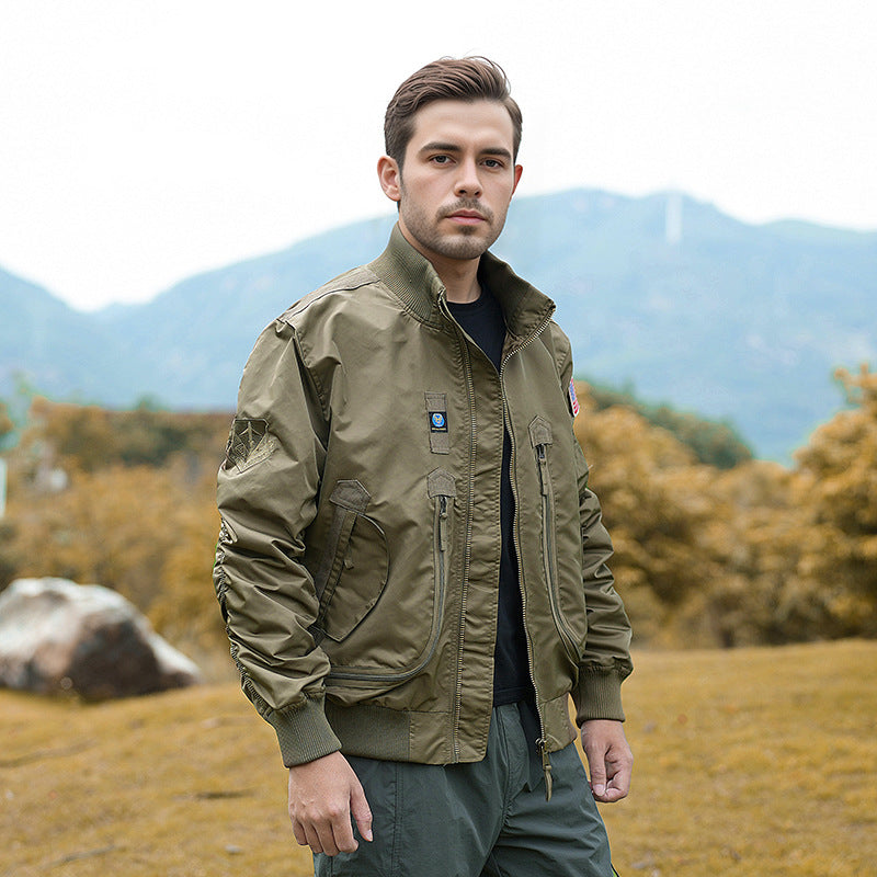 Herren Bomberjacke Isoliert Modern Praktisch
