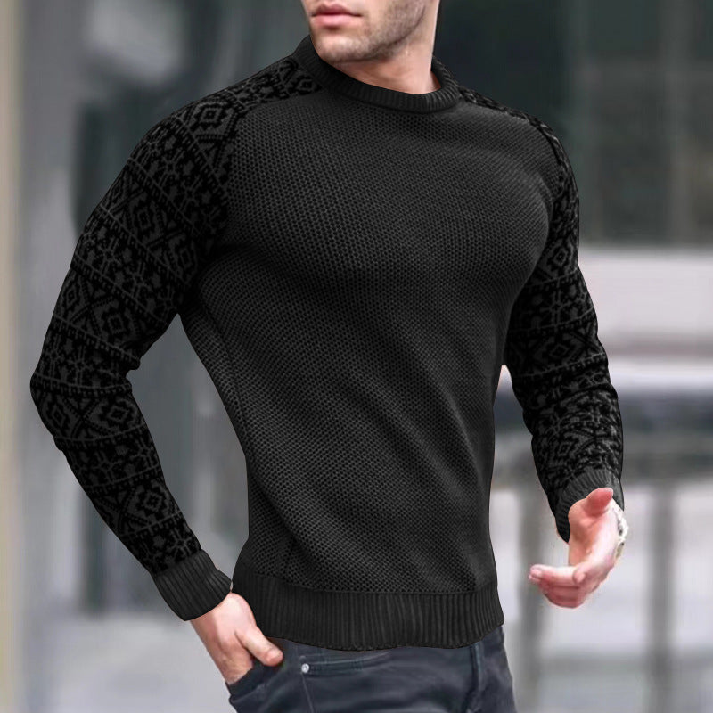 Men's Knitted Sweater Graphic Pattern Trendy Style