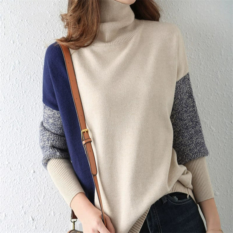 Women's Scarf Knit Sweater Loose Fit