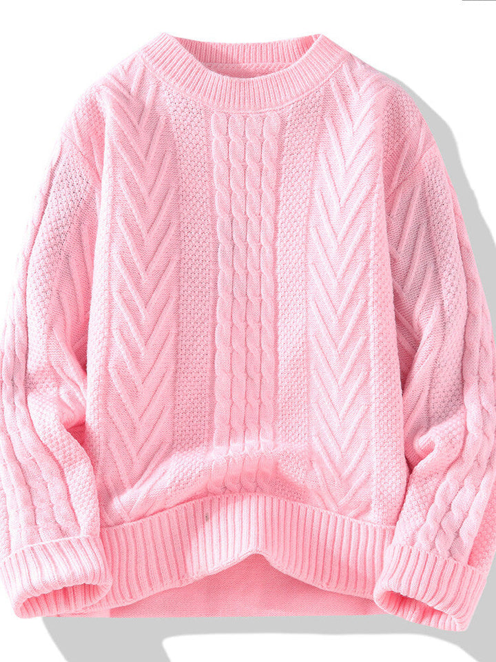Herren Strickpullover Modern Rippmuster Elegantes Design
