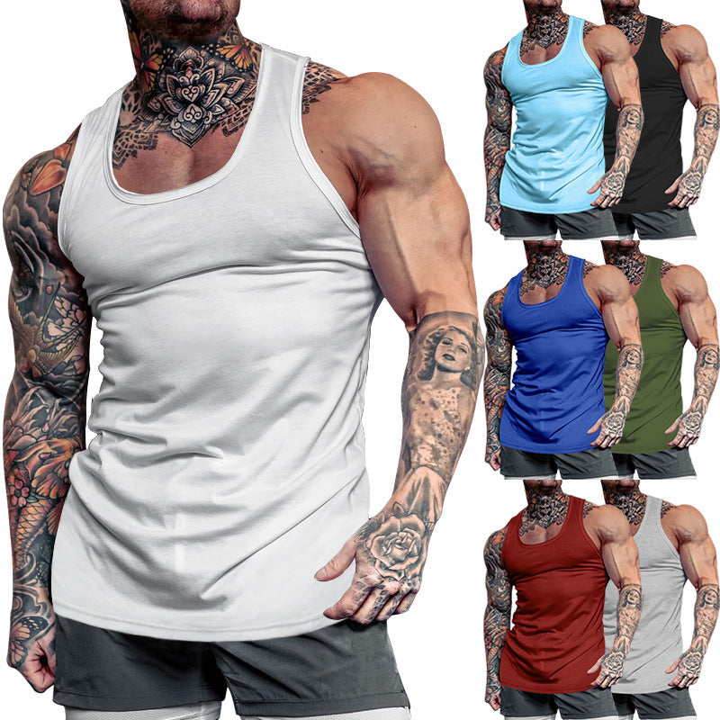 Herren Sport Tanktop Atmungsaktiv Leicht Baumwolle - IdealeKleiden