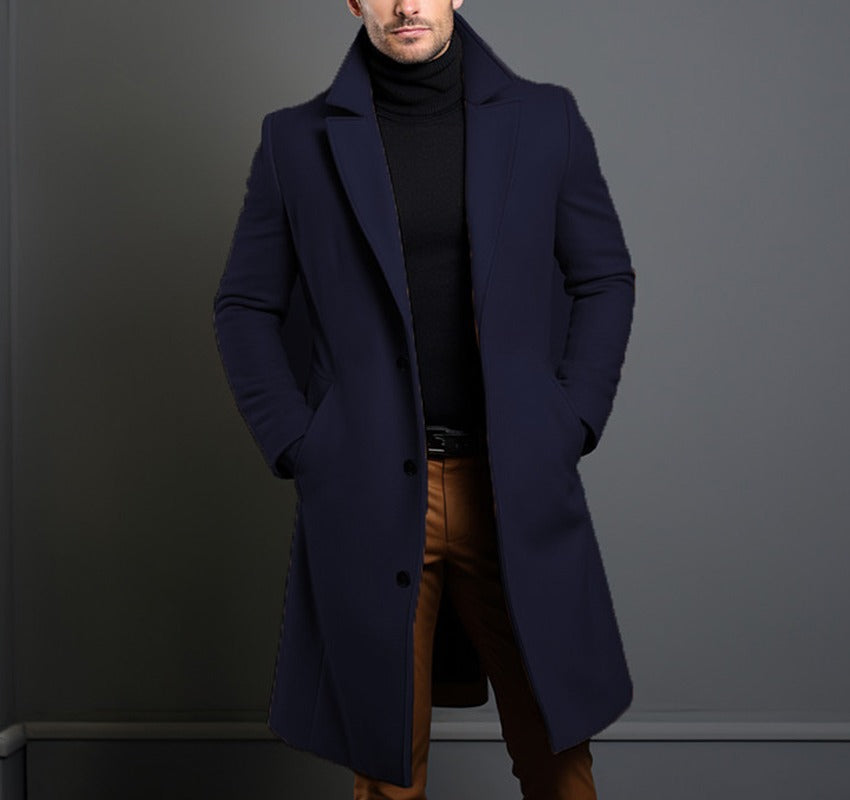 Men's Elegant Slim Modern Wool Coat