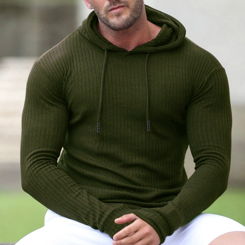 Men's Trendy Ribbed Hoodie