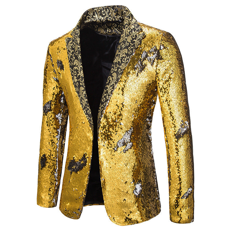 Men's Glamour Sequin-Effect Blazer