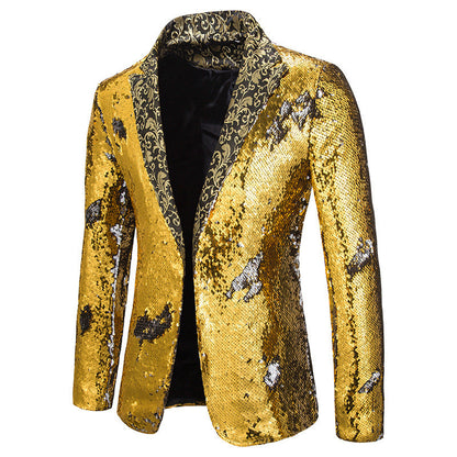 Men's Glamour Sequin-Effect Blazer