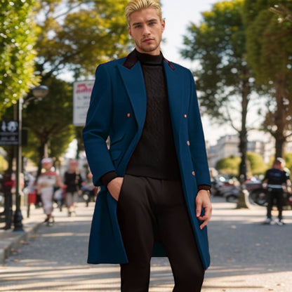 Men's Coat Modern Velvet Collar Elegant Design