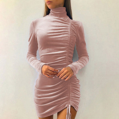 Elegant Women's Velvet-Look Dress