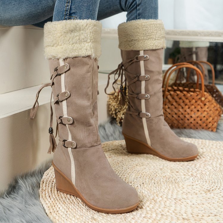 Women's Suede Boots Elegant Design