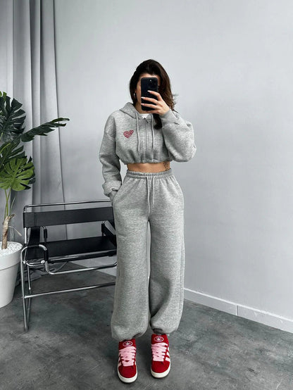 Women's Tracksuit Hoodie Joggers Set Comfortable