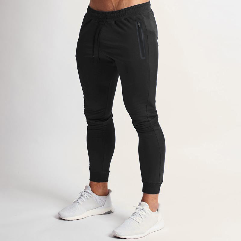 Herren Jogginghose Slim Fit Reißverschluss Taschen