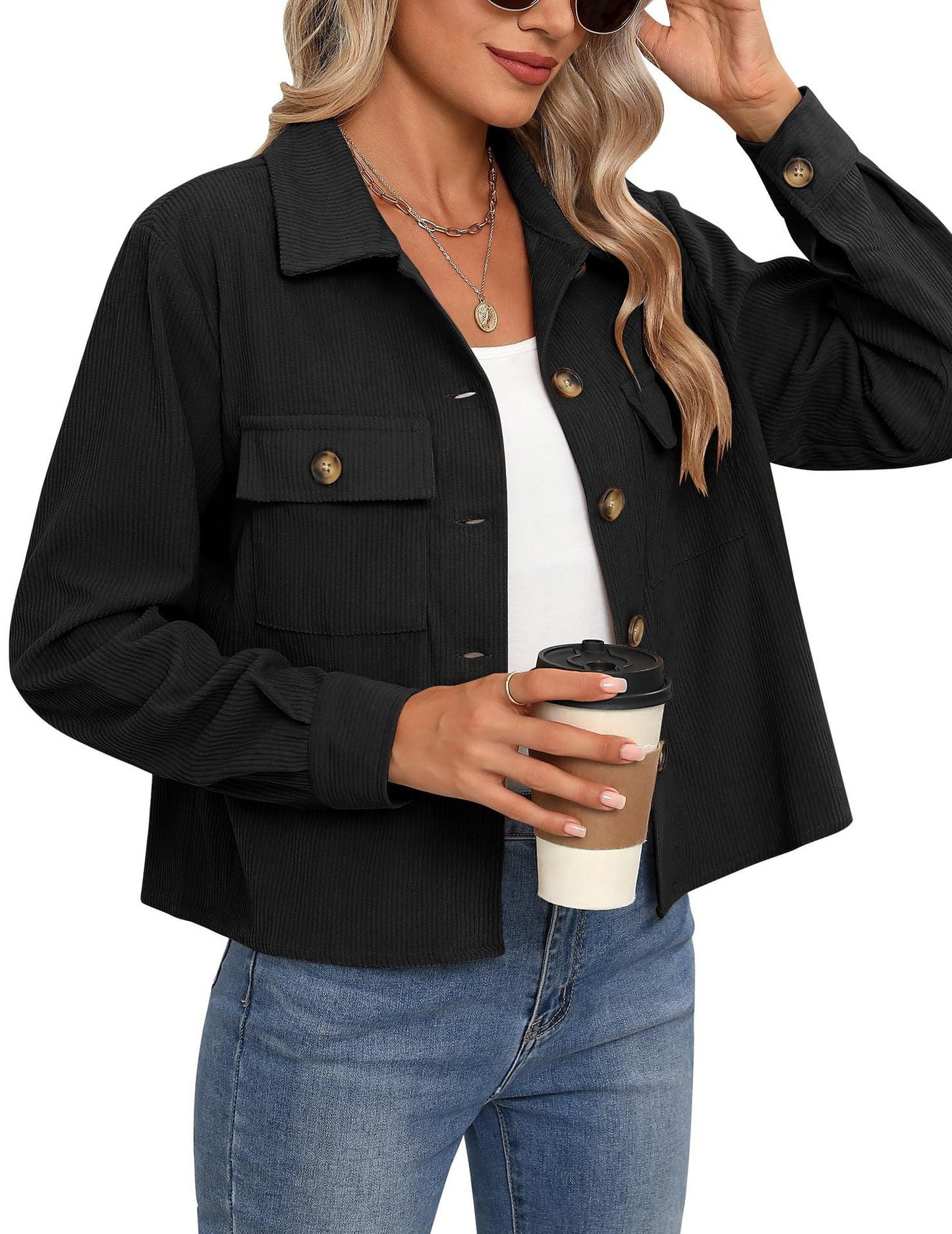 Comfortable Corduroy Jacket Relaxed Style