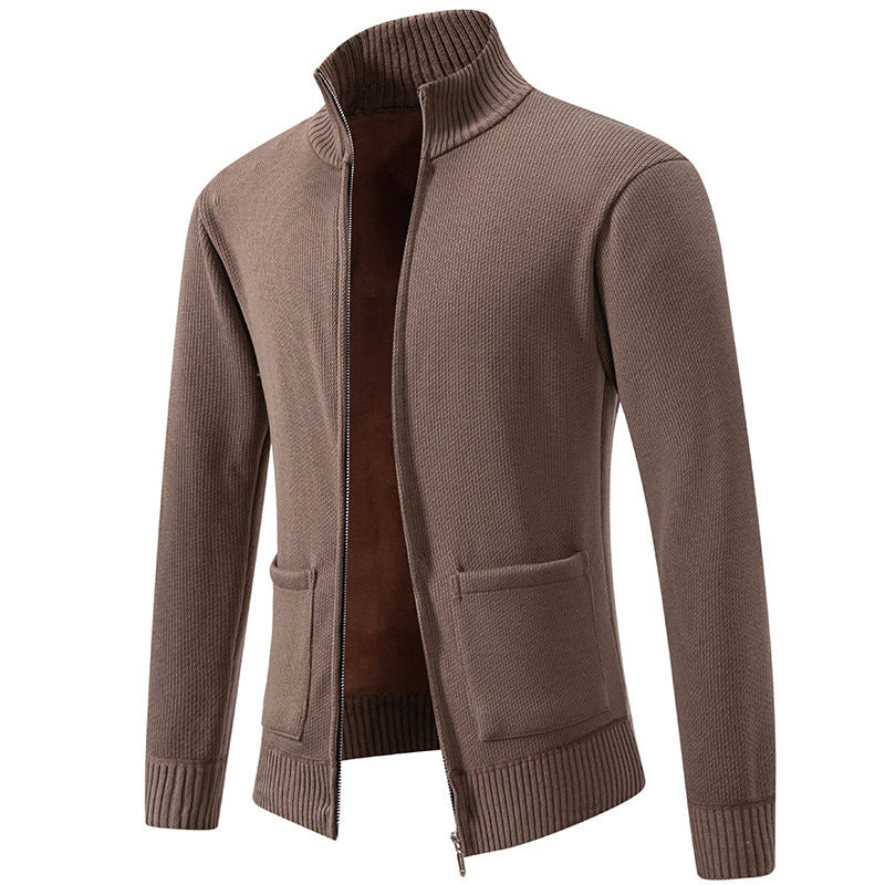 Herren Strickjacke Lässig Warm Mit Taschen