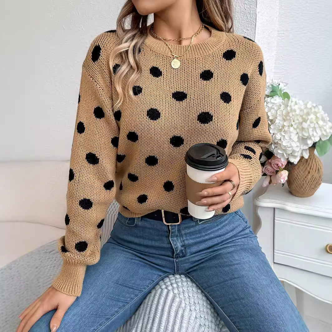 Classic Women's Polka Dot Sweater