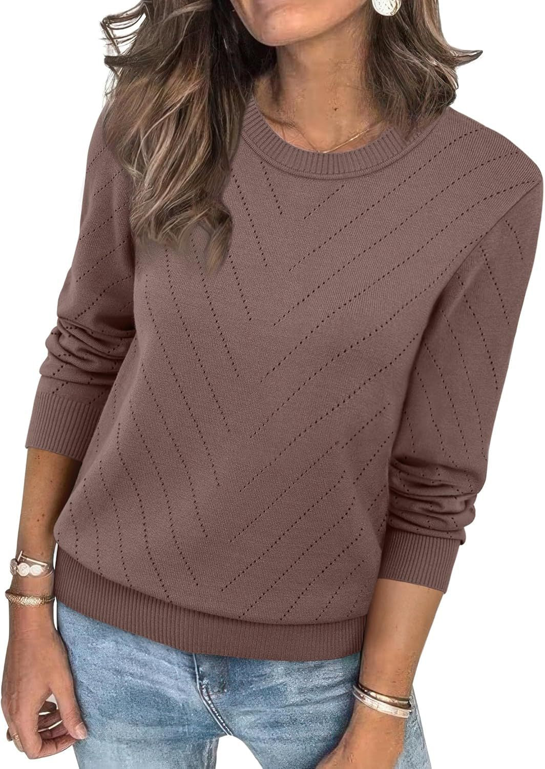 Damen Pullover Streifen Chic Eleganz