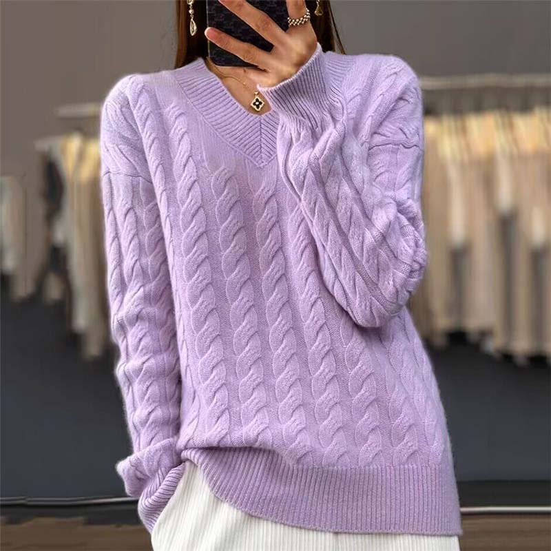Stylish sweaters with cable knit design