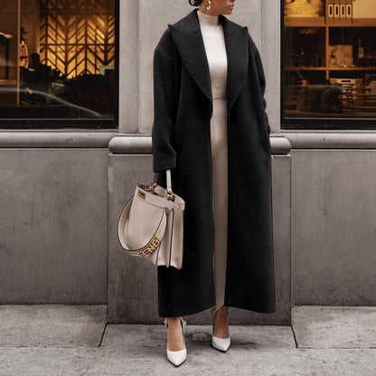 Women's Wool Coat Elegant Design Classic Collar