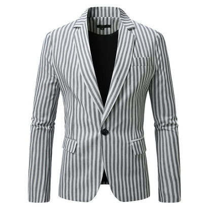 Men's Slim Fit Striped Blazer
