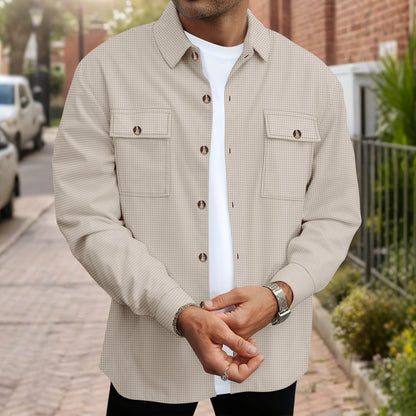 Men's Shirt Blouse Modern Pockets Design