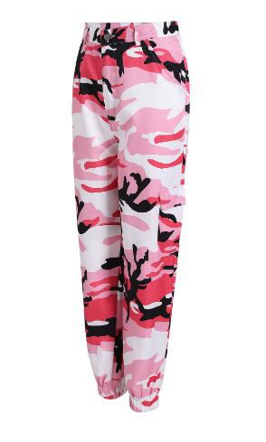 Women's Cargo Pants Camo Style Practical Elastic