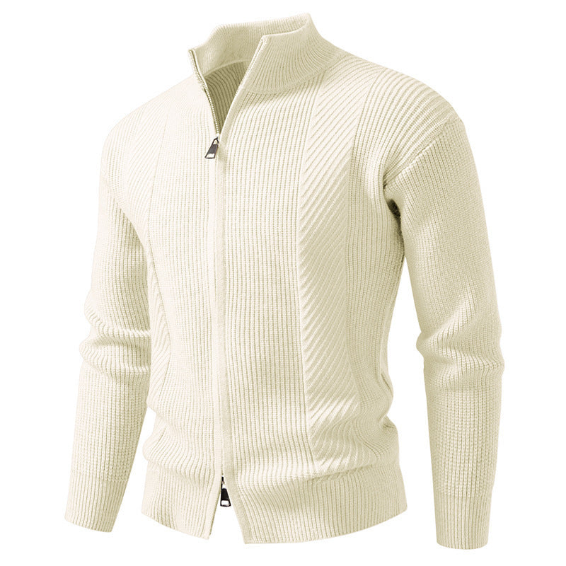 Men's Cardigan Modern Stand-Up Collar Zipper