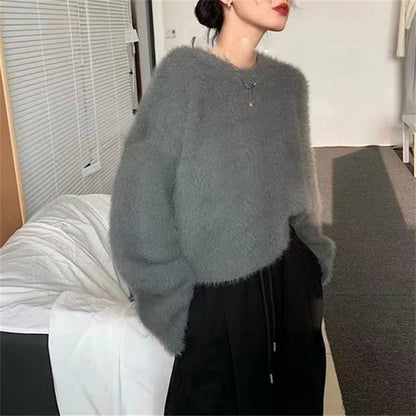 Women's Sweater Soft Casual Crewneck