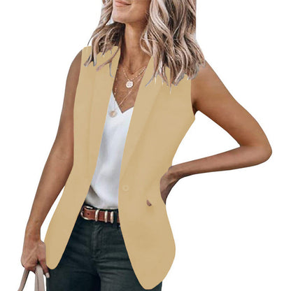 Women's Sleeveless Blazer Modern Stylish