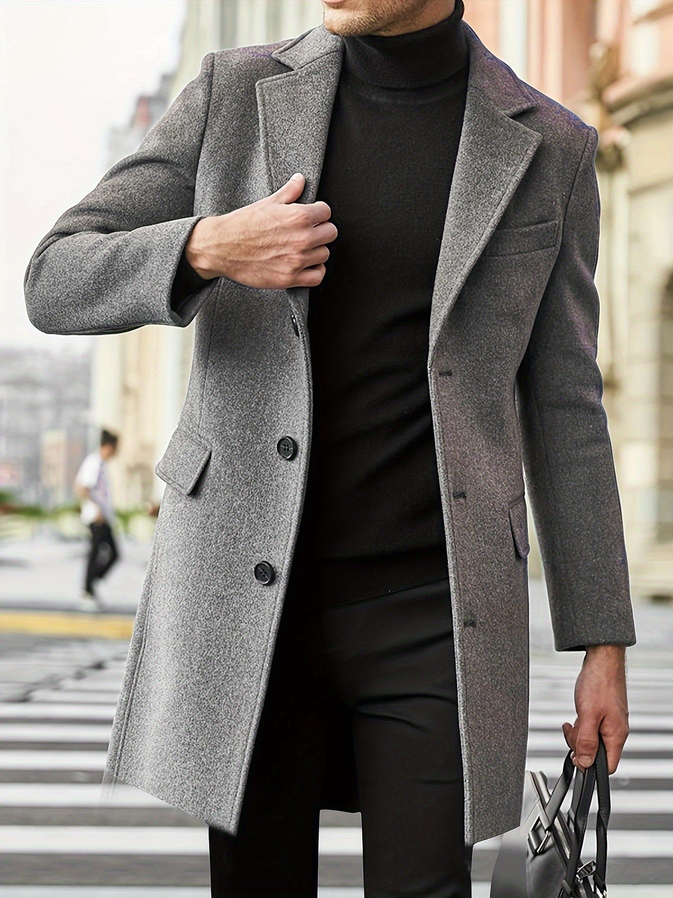 Men's Wool Coat Elegant Design Classic