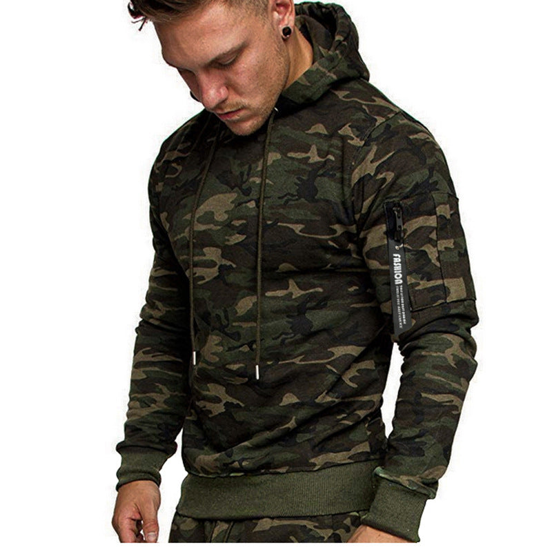 Men's Sports Hoodie with Practical Zipper