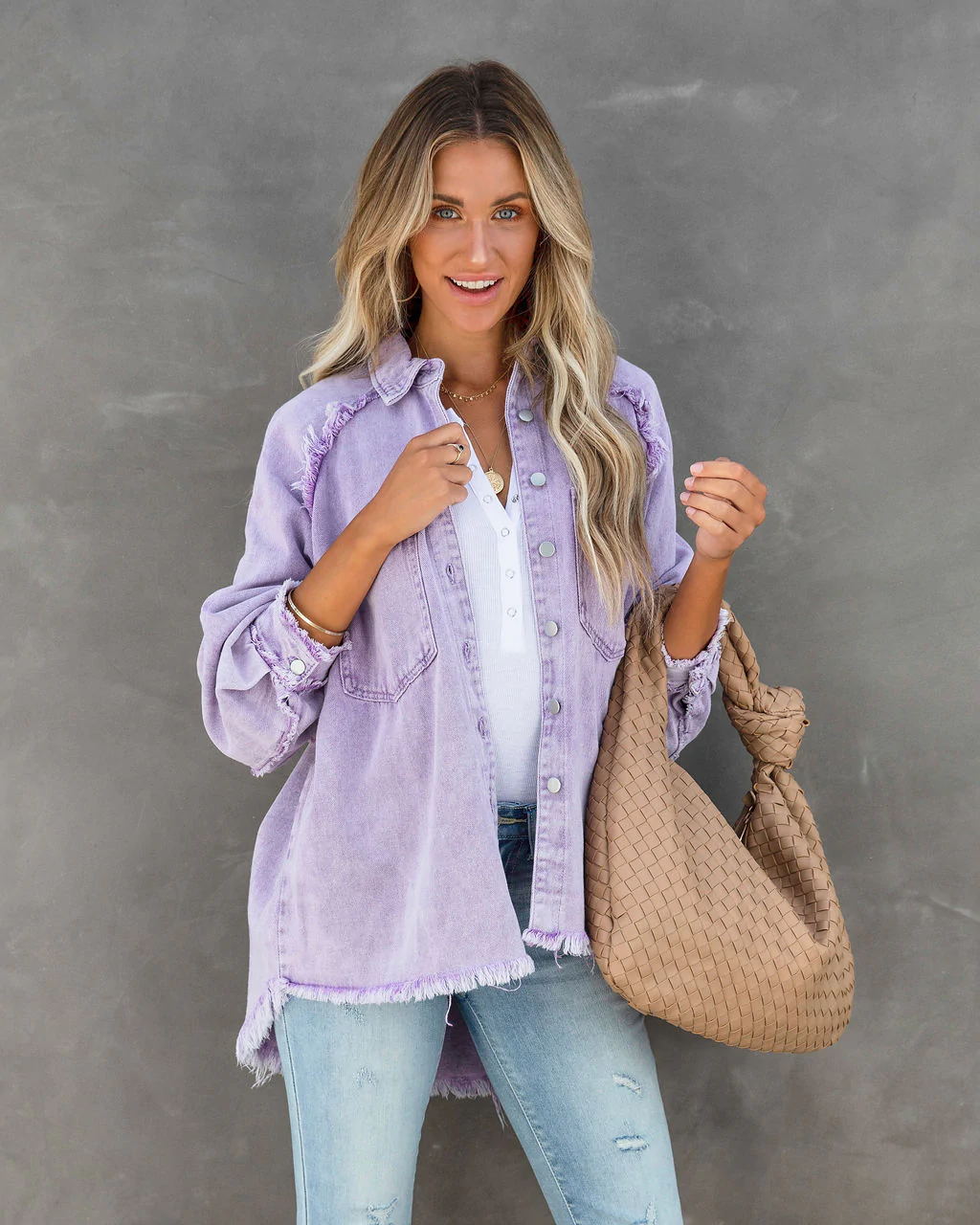Women's Denim Jacket Casual Vintage Style Fringed