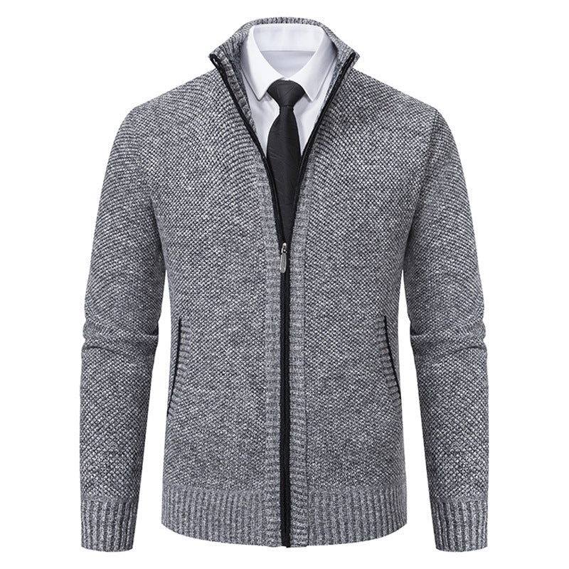 Men's Cardigan Elegant High Collar Zipper