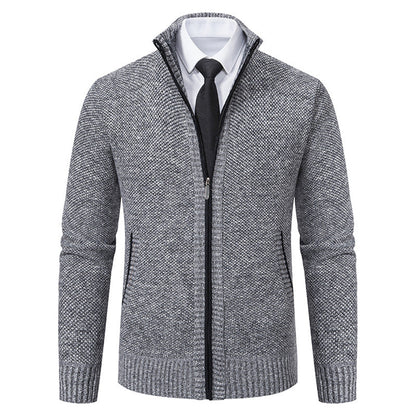 Men's Cardigan Elegant High Collar Zipper