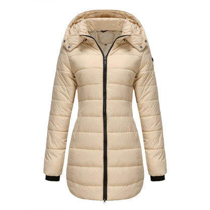 Women's Puffer Jacket Lined Warm Insulated