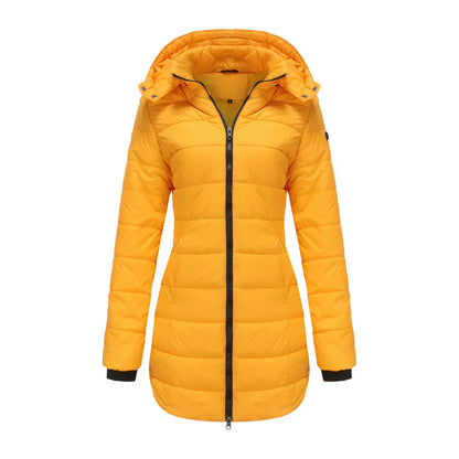 Women's Puffer Jacket Lined Warm Insulated