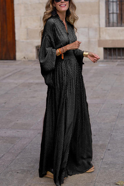Women's Maxi Dress Elegant Wide Sleeve Summer Dress