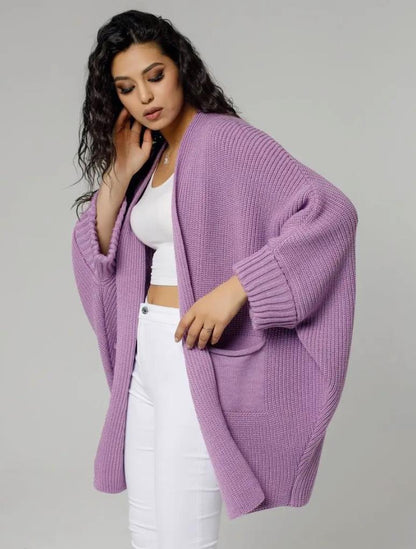 Oversize Cardigan Wool Blend Open
