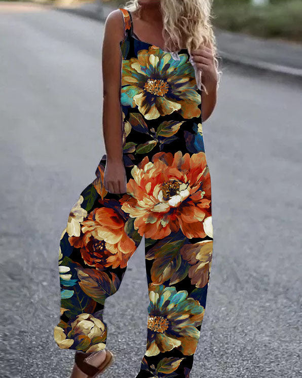 Women's Jumpsuit Floral Print Elegant Summer Wear