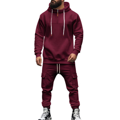 Men's Modern Sports Tracksuit with Zipper Pockets