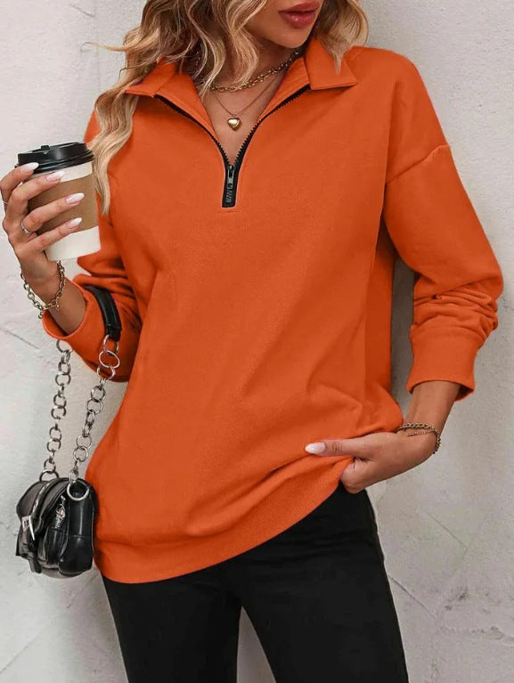 Women's Sweatshirt Casual Zipper Sporty