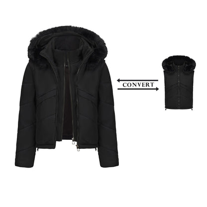 Women's Reversible Faux Fur Coat Modern