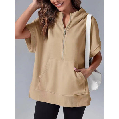Women's Hooded Sweatshirt Casual With Pockets And Zipper