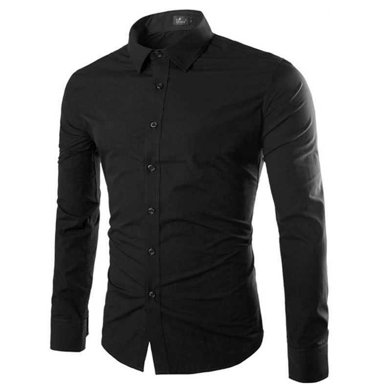 Men's Shirt Elegant Long-Sleeve Modern