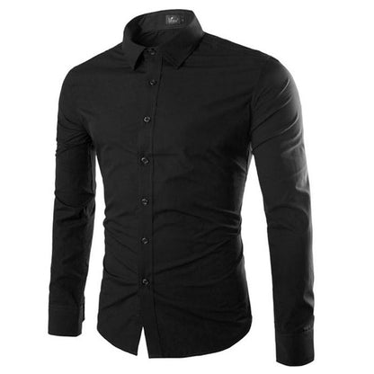 Men's Shirt Elegant Long-Sleeve Modern