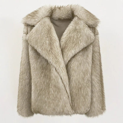 Women's Faux Fur Jacket Stylish Winter Fashion