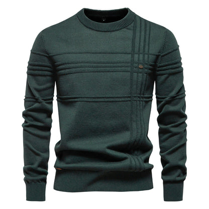 Men's Knitted Sweater Modern Textured Design Comfortable Fit