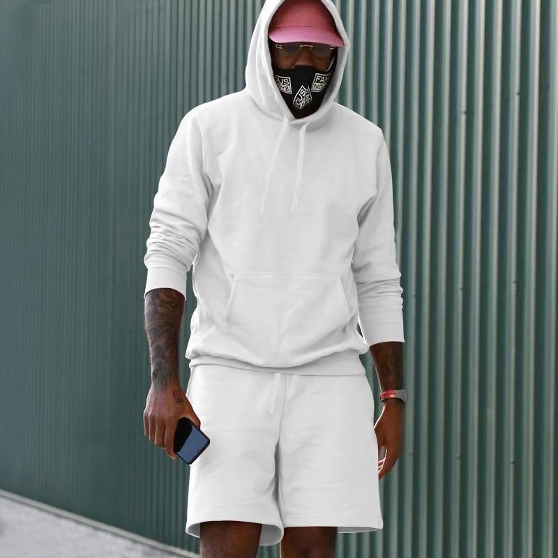 Men's Sportswear Set Sweat Hoodie Shorts Comfort